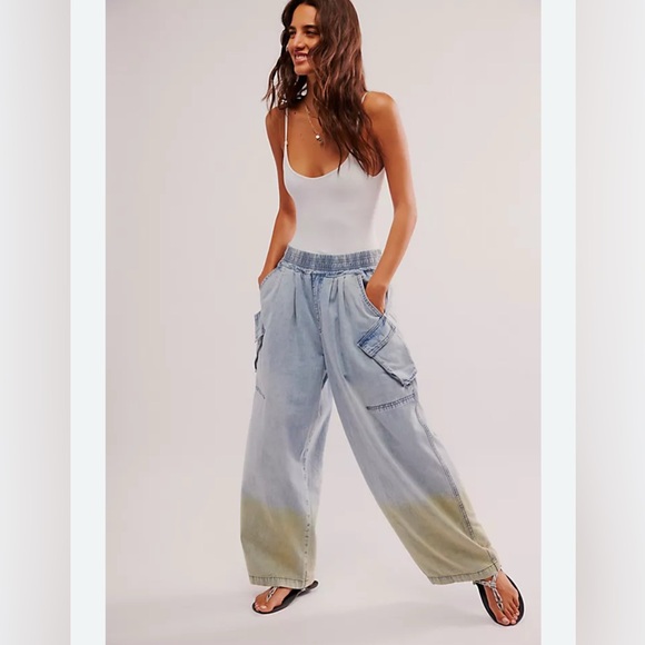 Free People x One Teaspoon Denim - Free People One Teaspoon Parachute Pants in Golden Hour